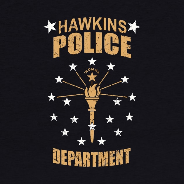 Nerdy Tee - Hawkins Police Dept by KennefRiggles